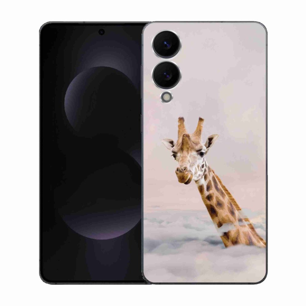 Gél borítás mmCase Samsung Galaxy S25 Edge készülékhez - zsiráf a felhőkben