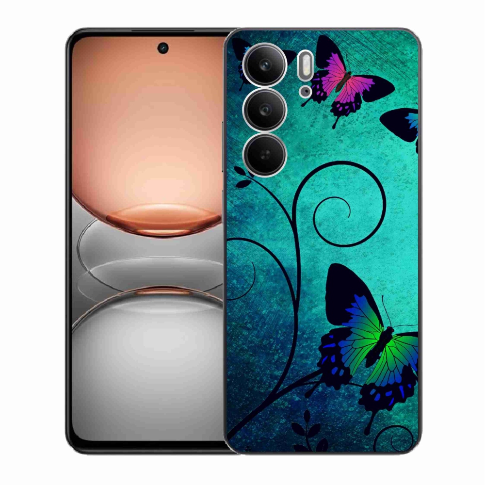 Gél borító mmCase a Realme C75 készülékhez - színes pillangók