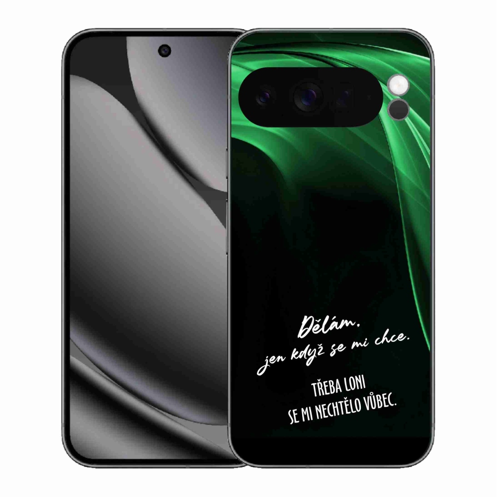 Gél borítás mmCase a Google Pixel 10 Pro XL-hez - vicces szöveg 12 fekete háttérrel