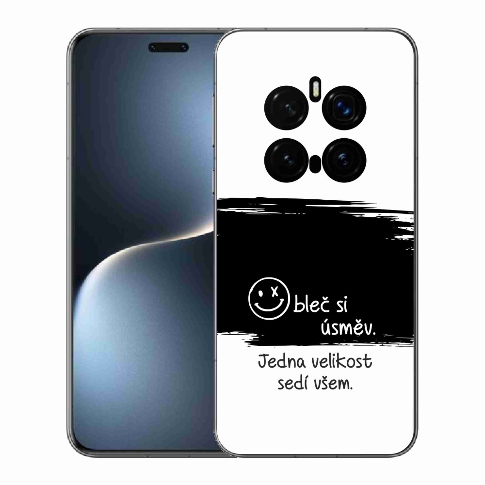 Gél borító mmCase a Honor Magic 7 Pro 5G számára - vicces szöveg 8 fekete-fehér háttérrel