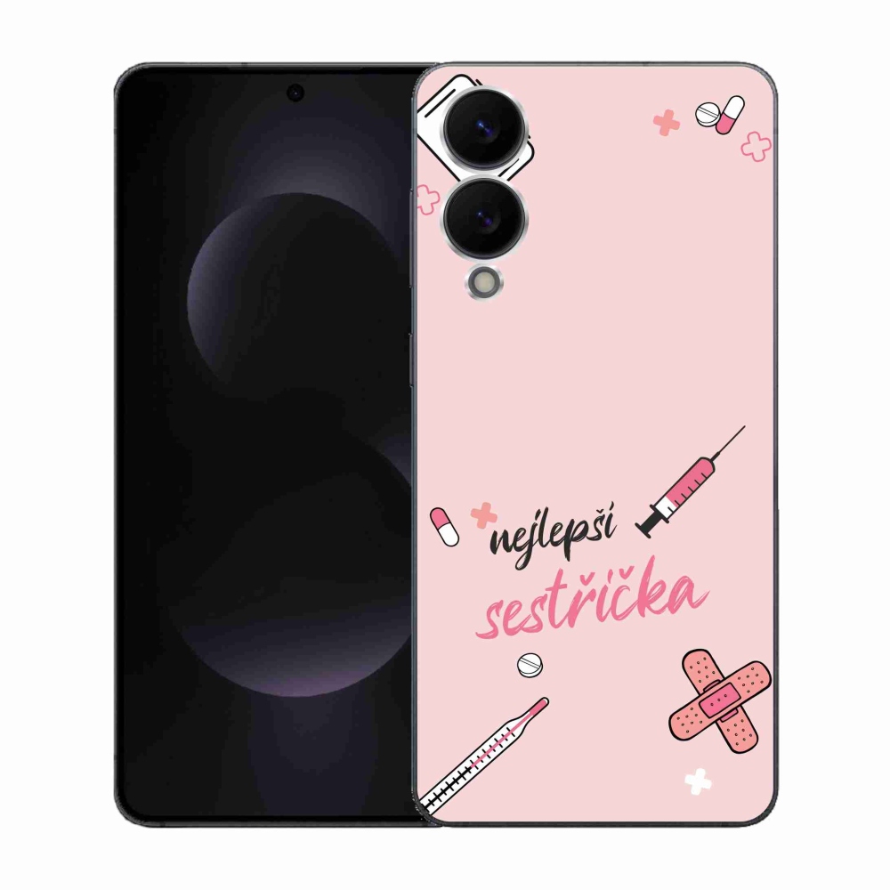 Gél borító mmCase Samsung Galaxy S25 Edge - legjobb kishúg rózsaszín háttérrel