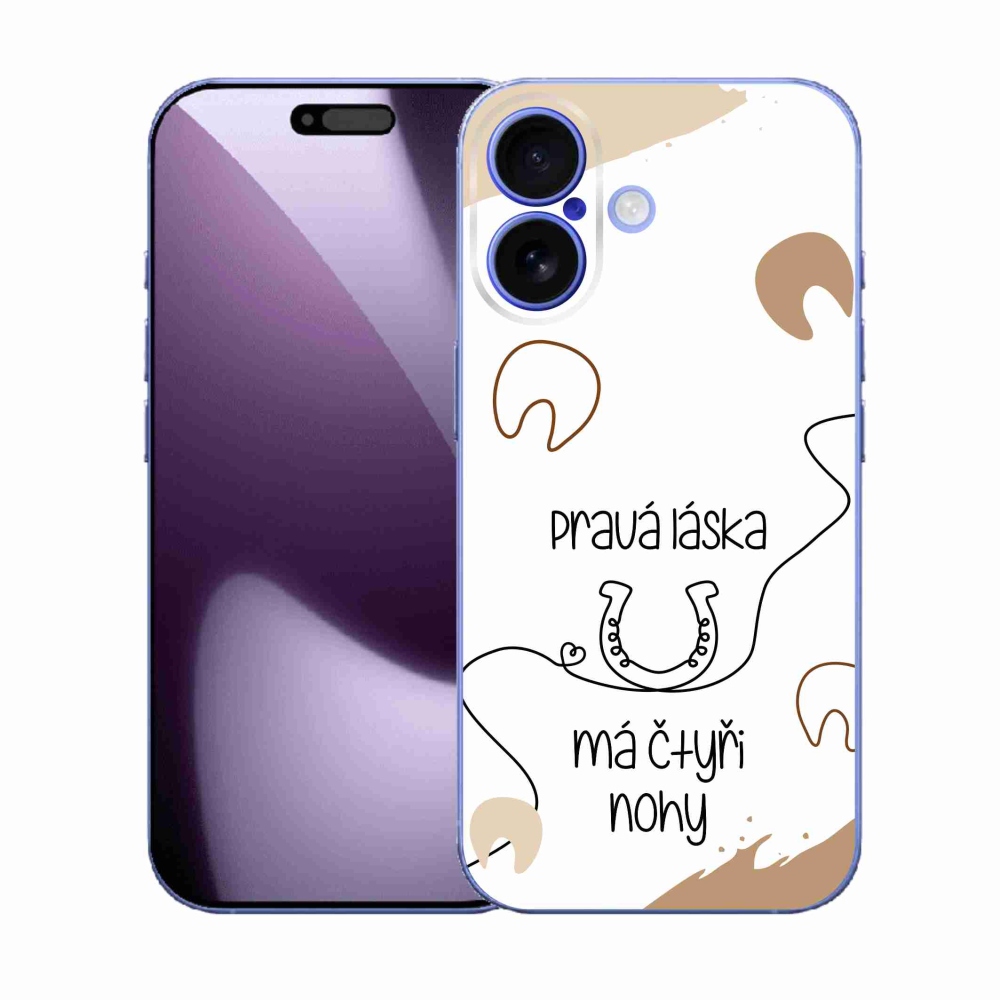 Gél borítás mmCase iPhone 17 készülékhez - ló motívum fehér háttér