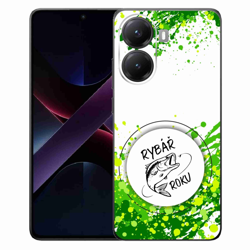 Gél borító mmCase a Xiaomi Poco X7 Pro 5G számára - az év horgásza fehér háttérrel