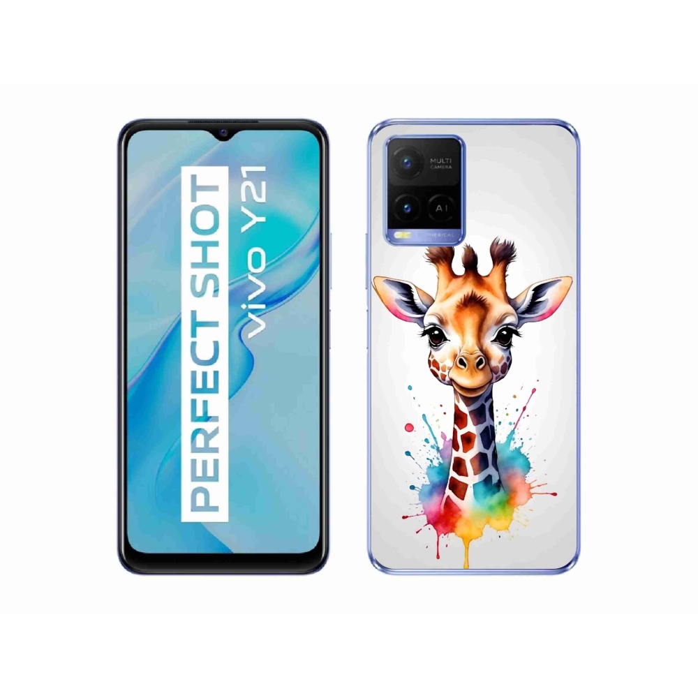 Zselés borítás mmCase a Vivo Y21/Y21s/Y33s készülékhez - zsiráf 1