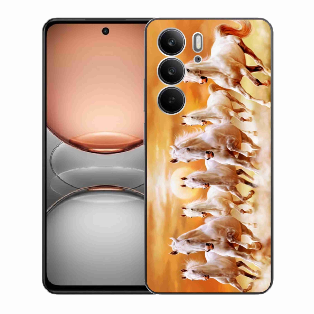 Zselés borítás mmCase a Realme C75 készülékhez - lovak 2