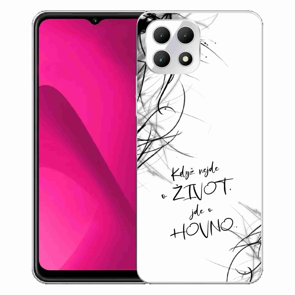 Zselés borító mmCase a T-Mobile T Phone 2 készülékhez - vicces szöveg 16 fehér háttér