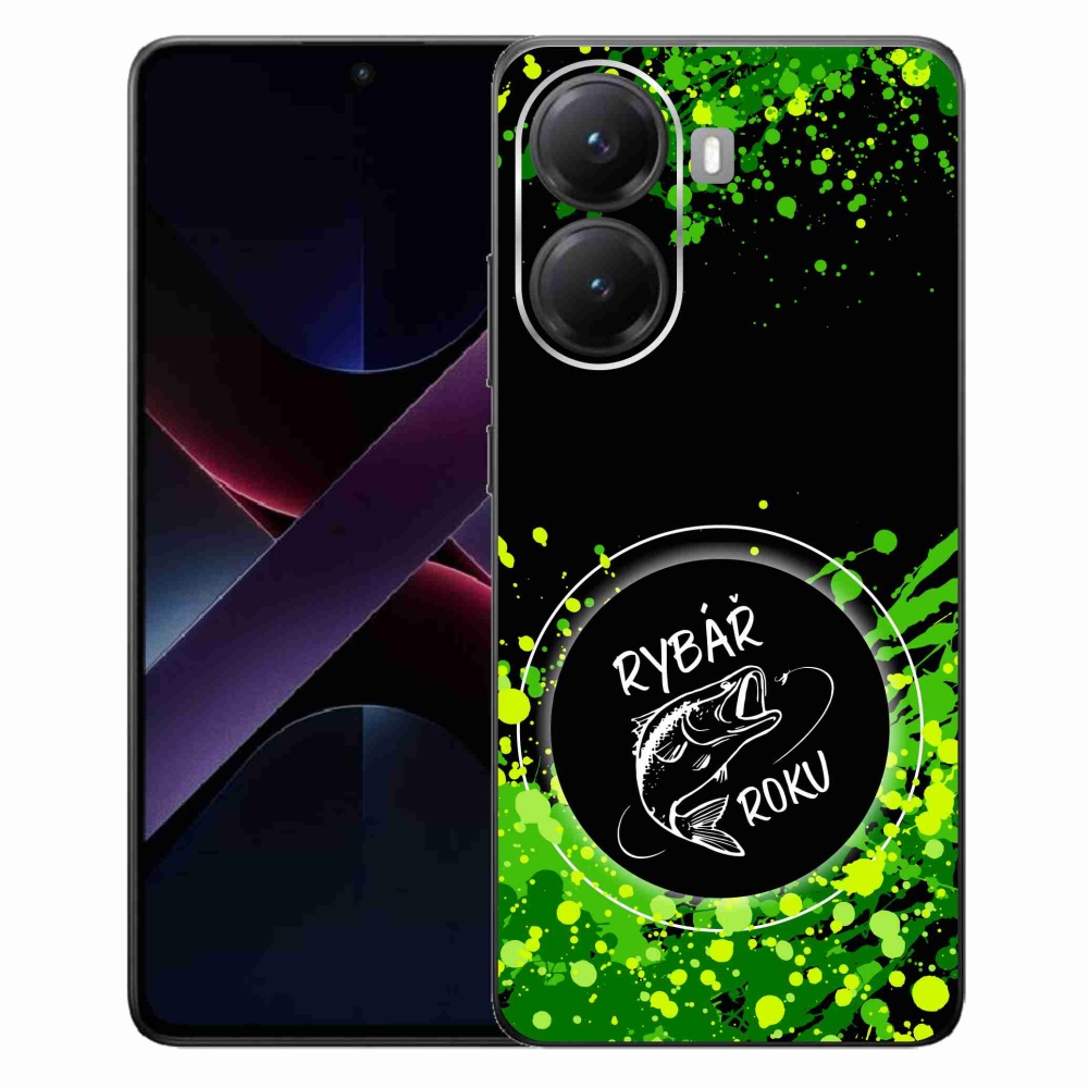 Gél borító mmCase a Xiaomi Poco X7 Pro 5G számára - az év horgásza fekete háttérrel