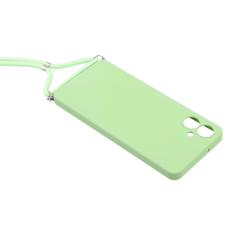 Bélés zselés tok húzózsinórral Samsung Galaxy A07 4G - világoszöld
