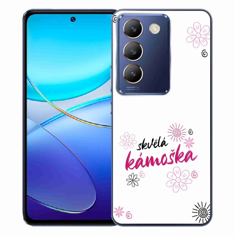 Gél borító mmCase a Vivo V40 SE 4G/5G - nagyszerű haver fehér háttérrel