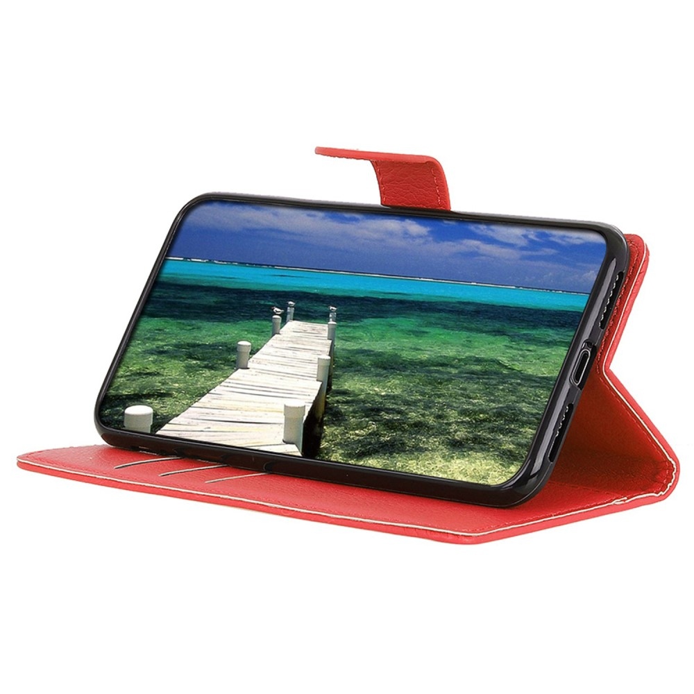 Litchie könyvtáska Honor X7b/Honor 90 Smart készülékhez - piros