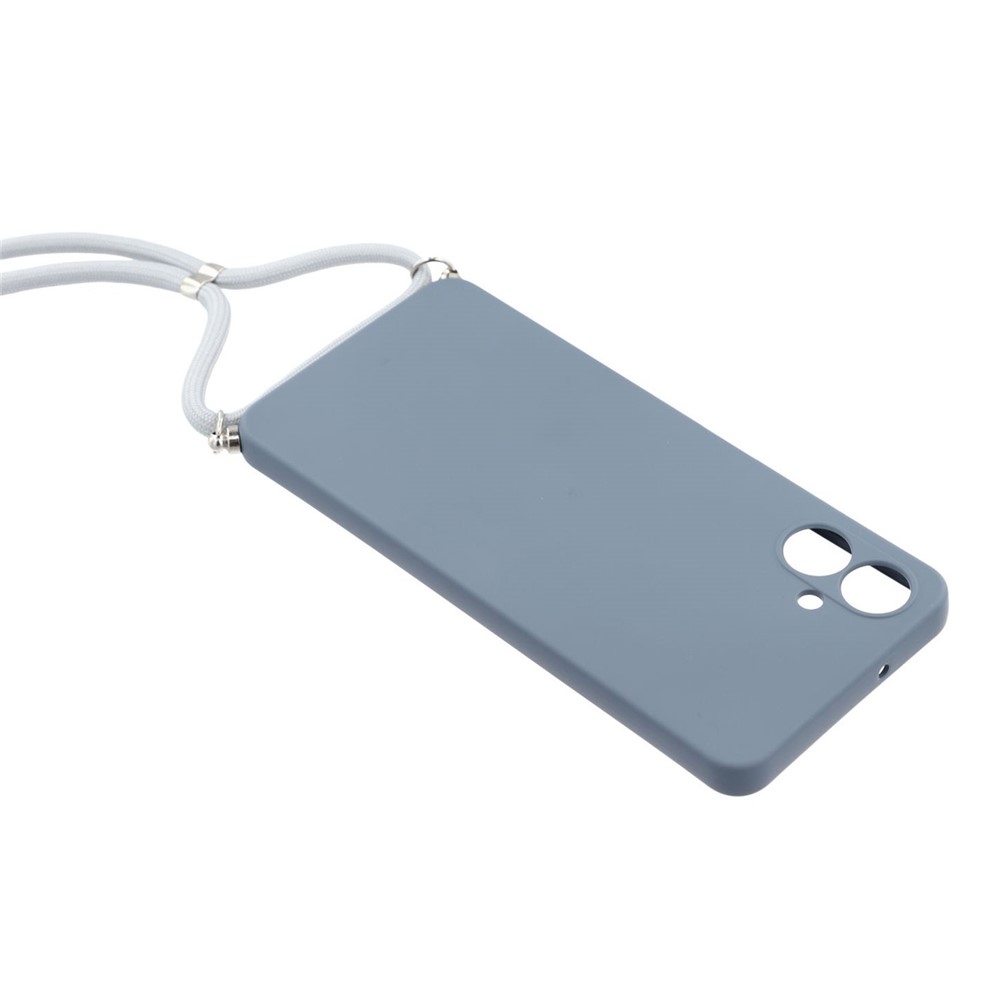 Bélés zselés tok húzózsinórral Samsung Galaxy A07 4G - szürke