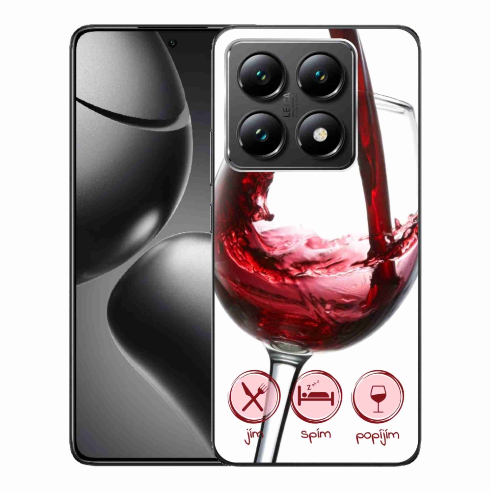 Gél tok mmCase a Xiaomi 14T-hez - borospohár piros