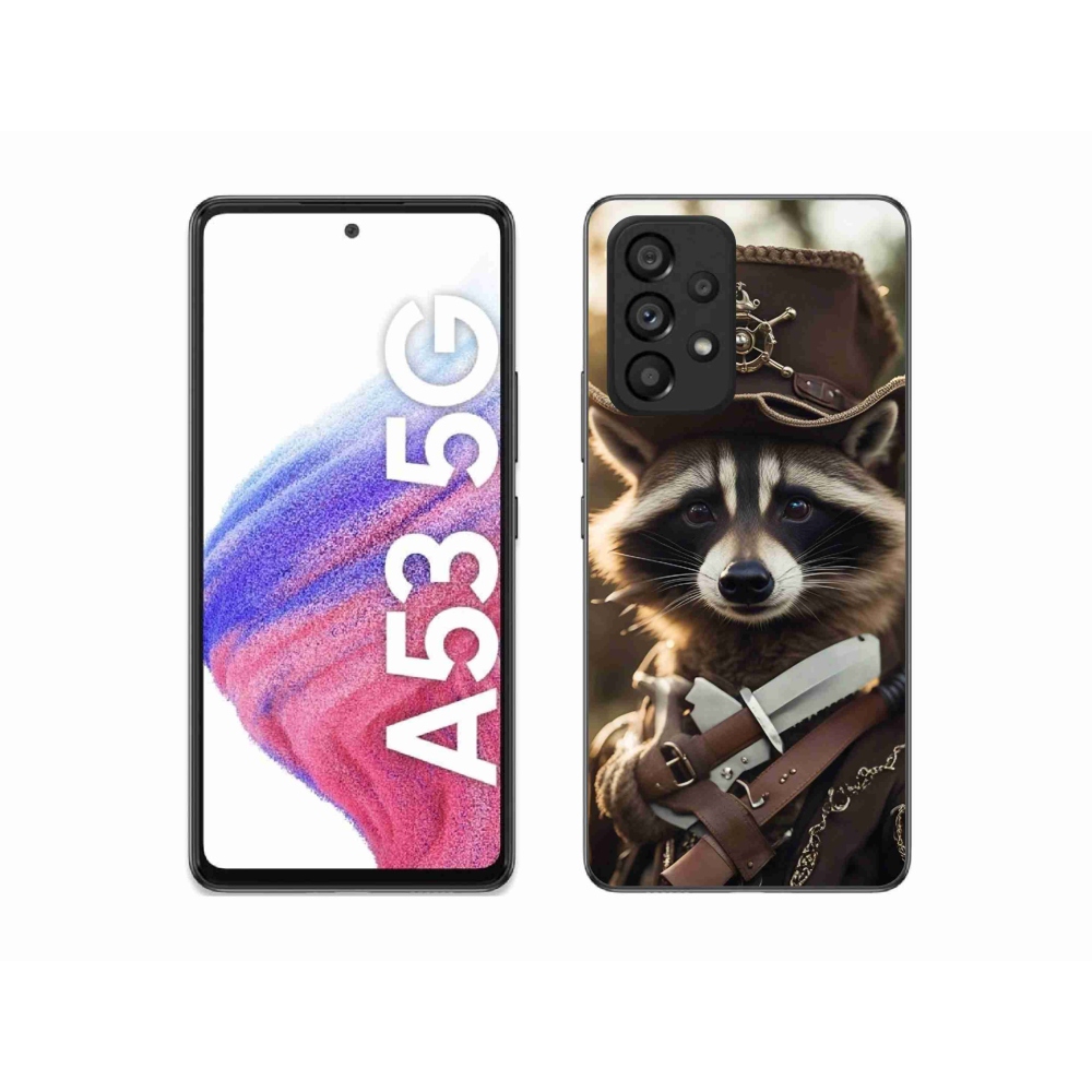 Zselés borító mmCase Samsung Galaxy A53 5G - mosómedve egyenruhában