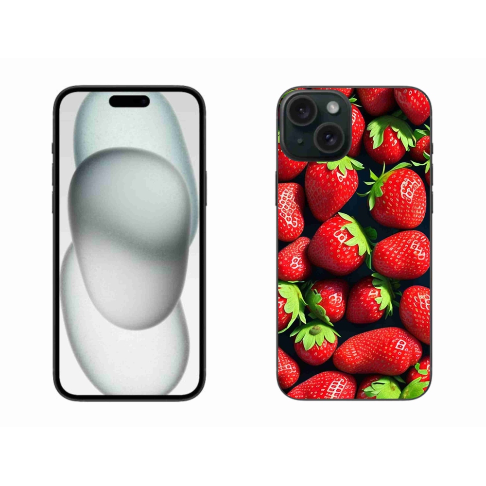 Gél védőhuzat mmCase iPhone 15 Plus készülékhez - eper