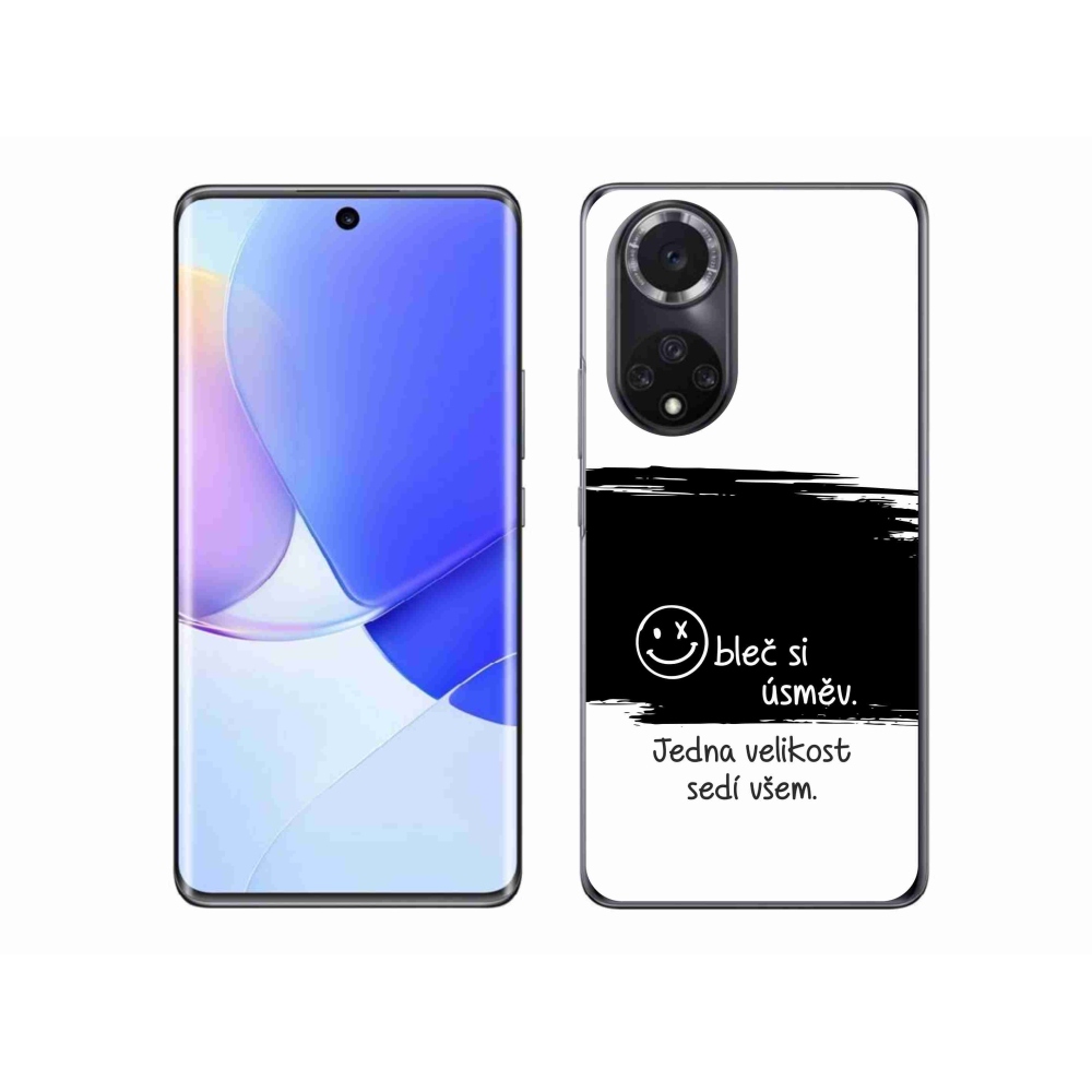Gél borító mmCase a Huawei Nova 9-hez - vicces szöveg 8 fekete és fehér háttérrel