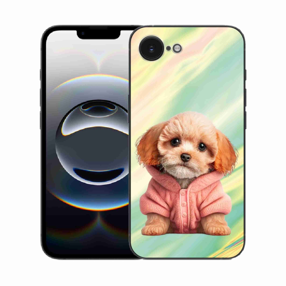 Zselés borítás mmCase iPhone 16e készülékhez - fekete farkas