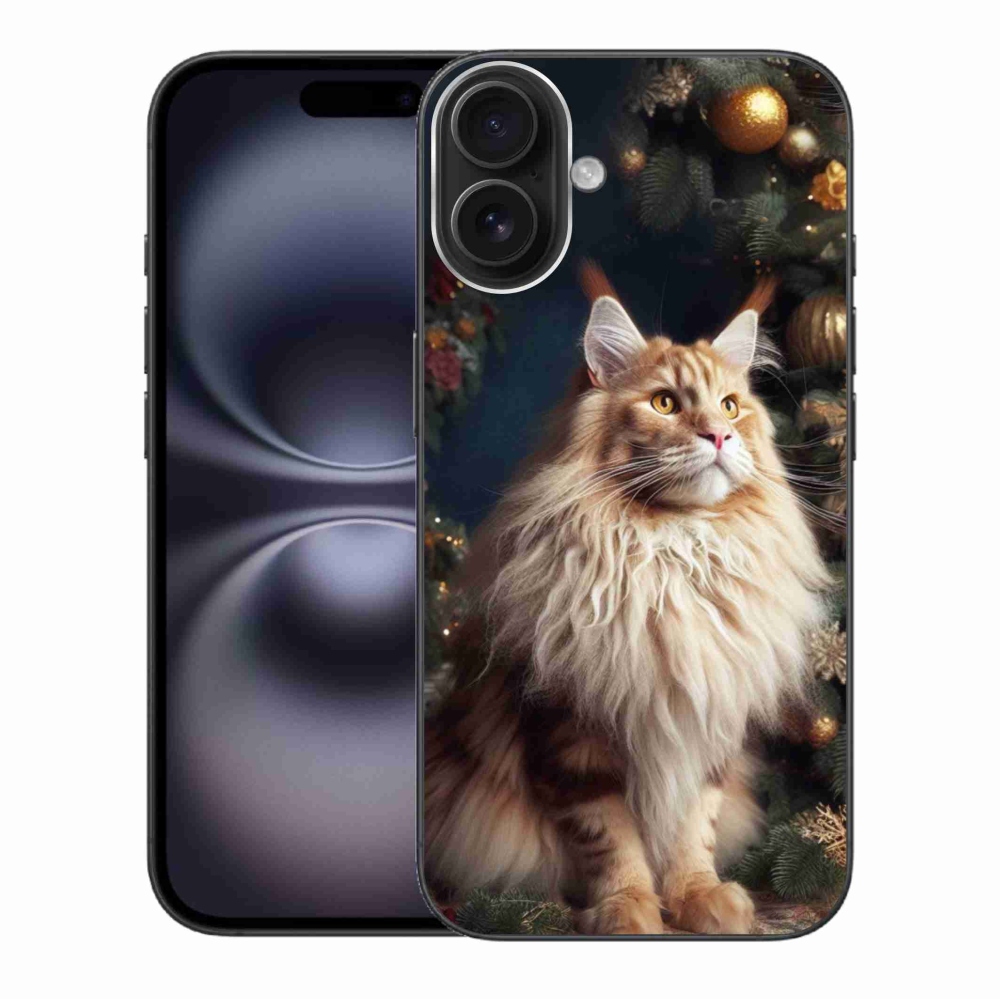 Zselés borítás mmCase iPhone 16 Plus készülékhez - macska a fánál