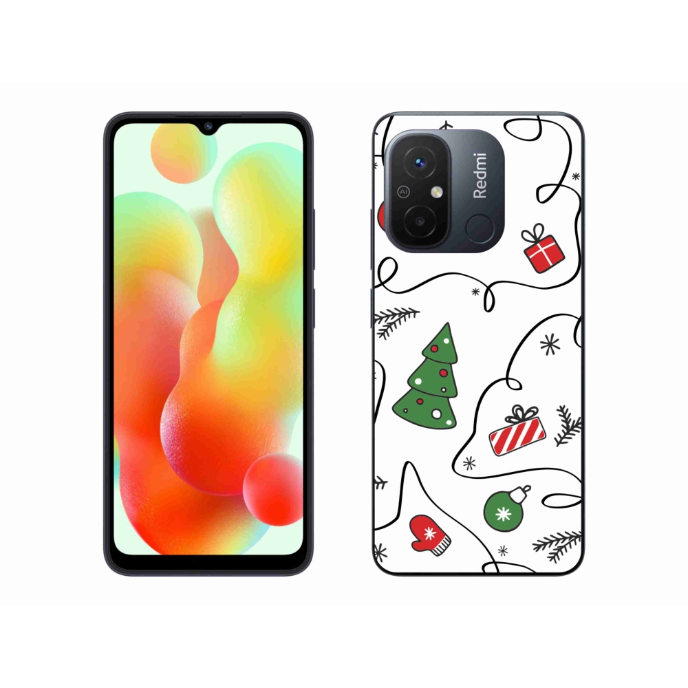 Gél borító mmCase a Xiaomi Redmi 12C-hez - karácsonyi motívumok