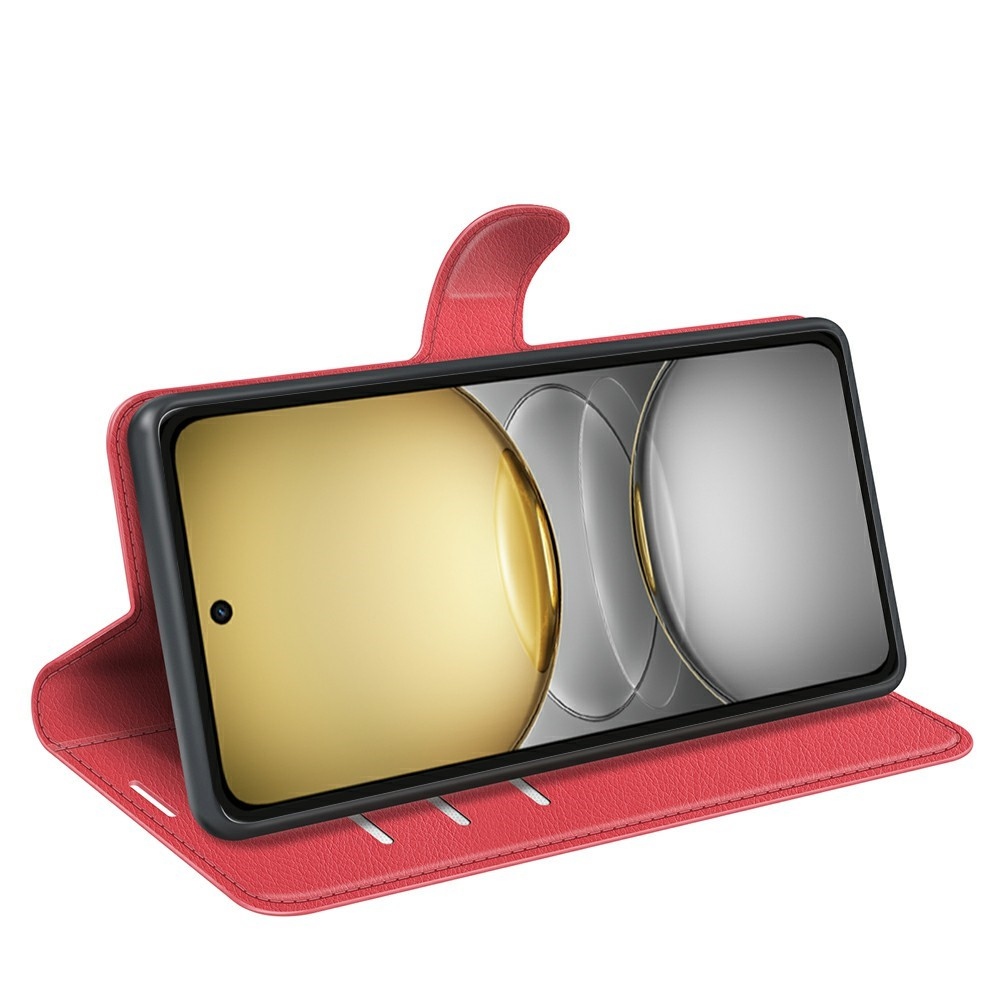 Litchi könyvtáska a Realme C75 készülékhez - piros