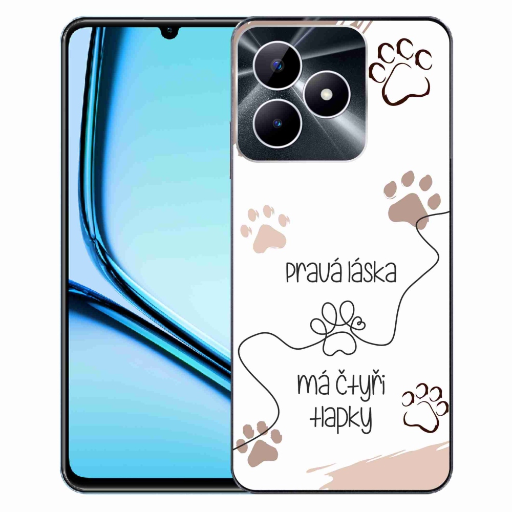 Zselés borító mmCase a Realme Note 50 készülékhez - kutya motívum 1 fehér háttér