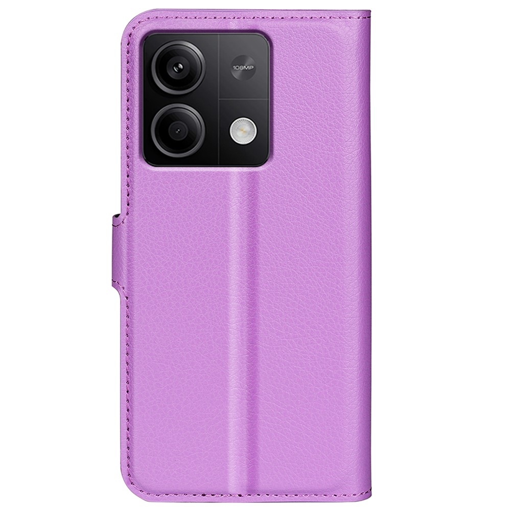 Litchi könyv tok a Xiaomi Redmi Note 13 5G-hez - lila