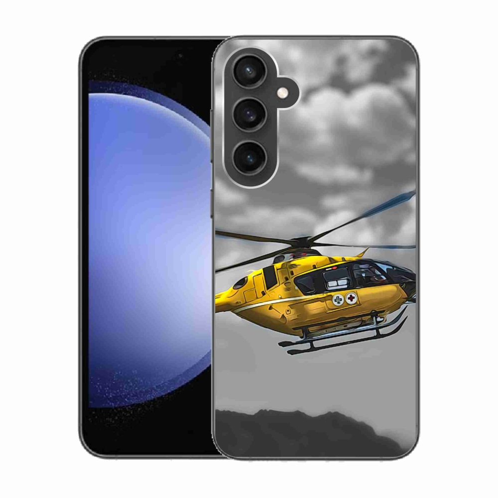 Zselés borítás mmCase Samsung Galaxy S23 FE - sárga helikopterhez