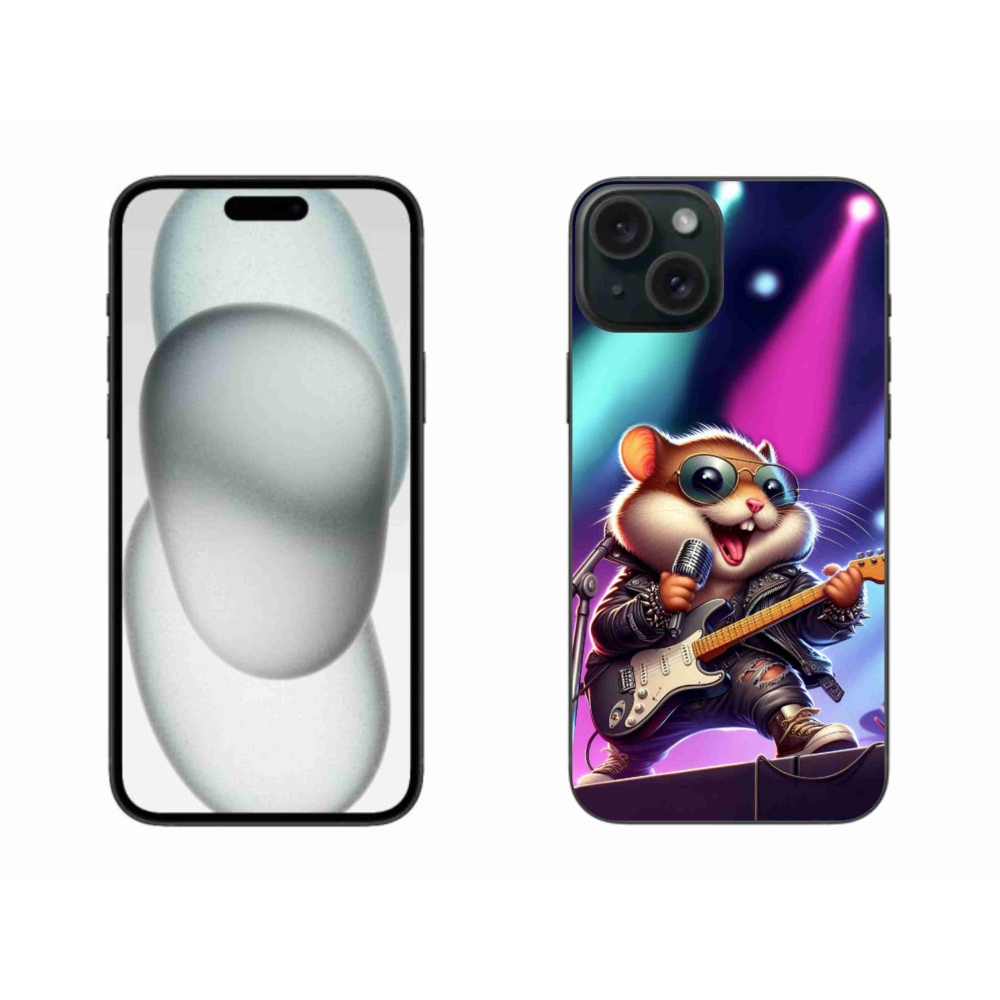 Gél borítás mmCase iPhone 15 Plus készülékhez - hamster rocker