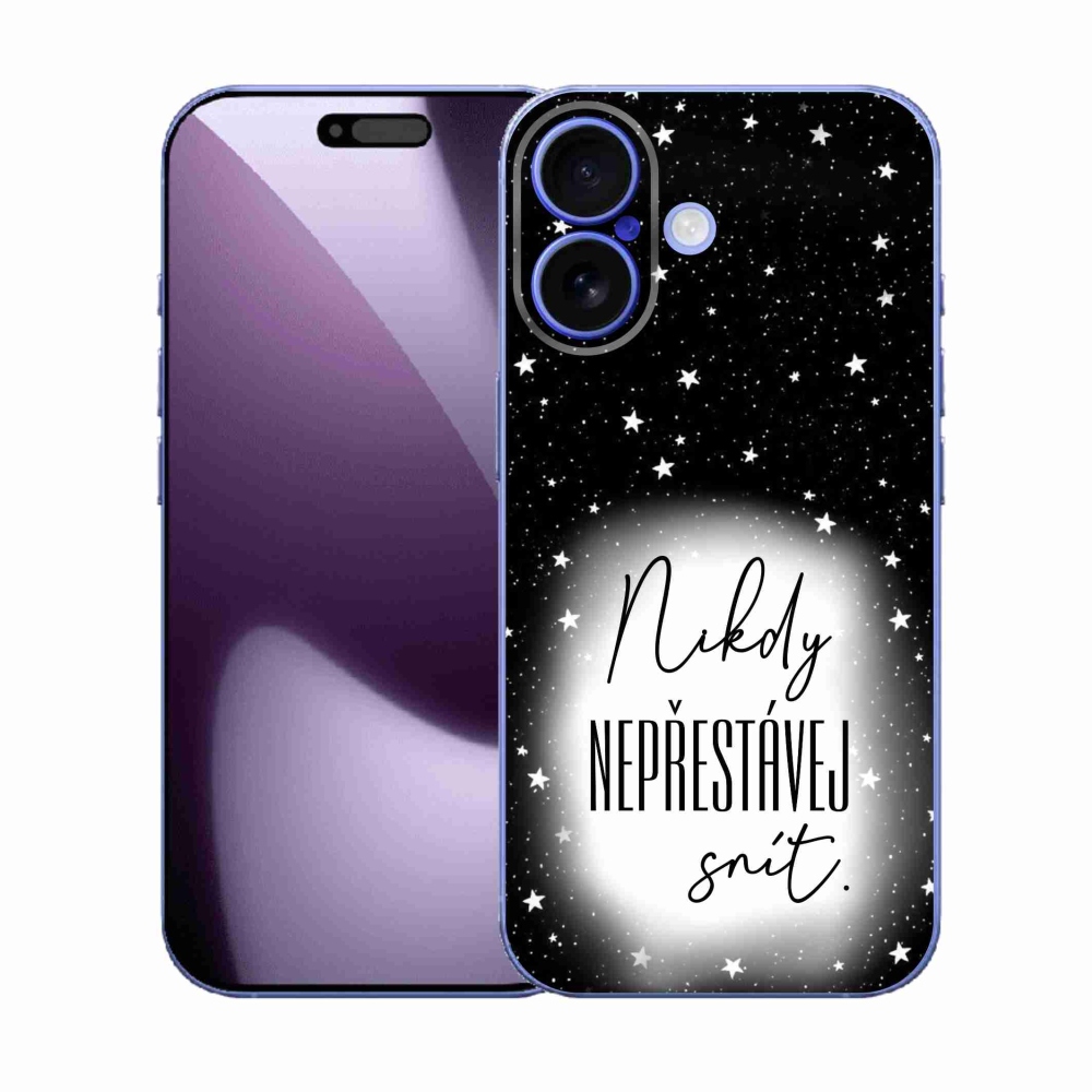 Gél borítás mmCase iPhone 17 készülékhez - idézet 1 fehér és fekete háttérrel