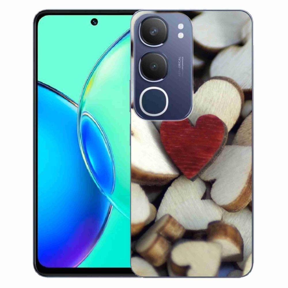 Gél borítás mmCase a Vivo Y19s készülékhez - gravírozott piros szív