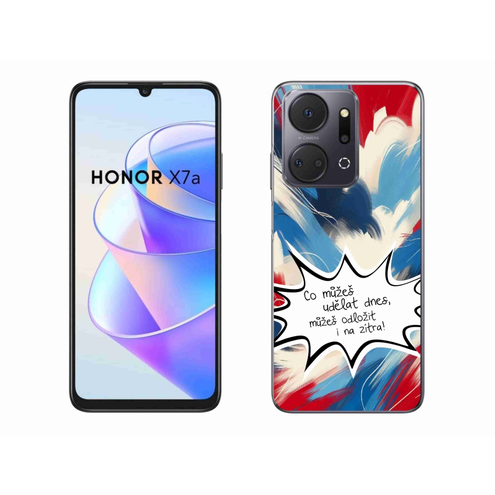 Gél borító mmCase a Honor X7a készülékhez - vicces szöveg 9 fehér háttér