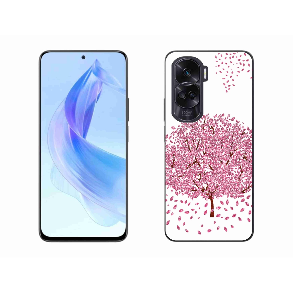 Gél borító mmCase a Honor 90 Lite készülékhez - rajzfilmfa levelekkel