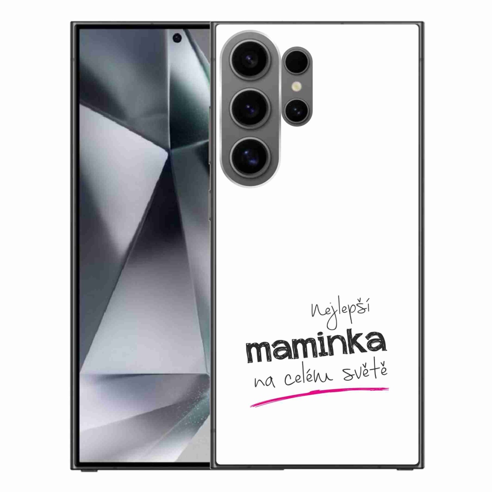 Gél borító mmCase Samsung Galaxy S24 Ultra - legjobb anya 4 fehér háttérrel