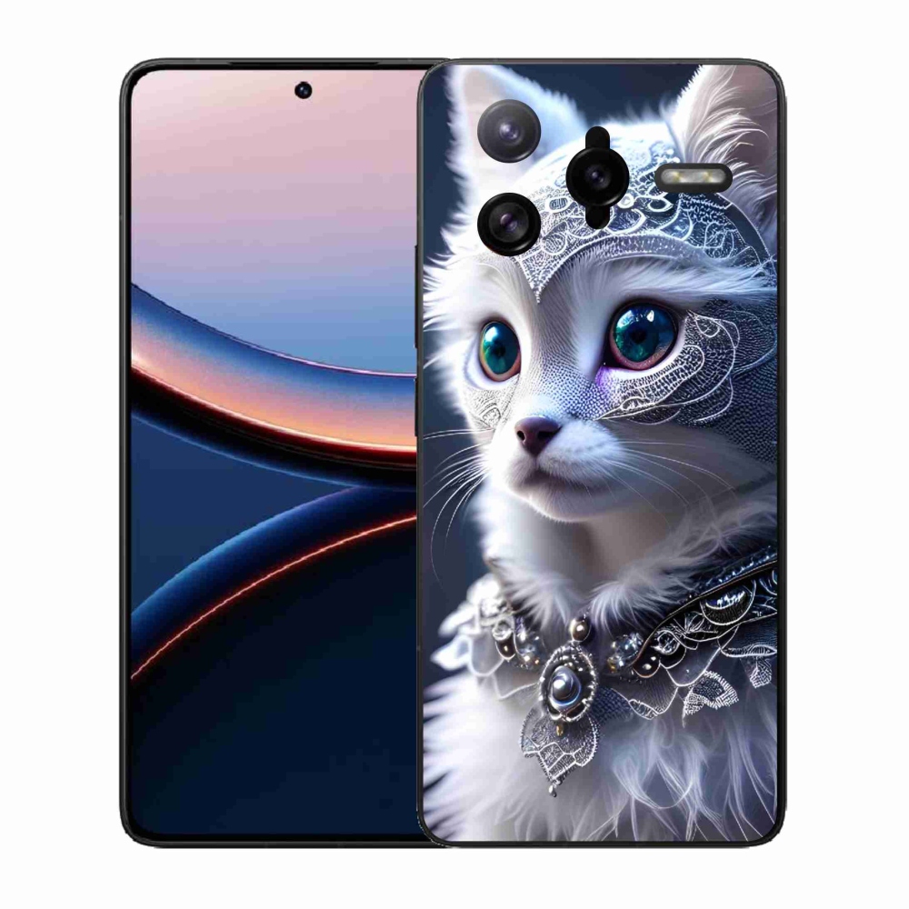 Gél borítás mmCase a Xiaomi Poco F7 Ultra számára - fehér macska