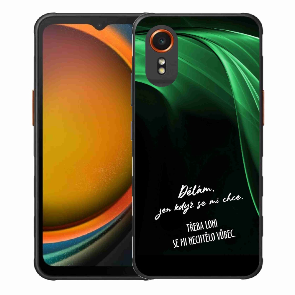 Gél borító mmCase Samsung Galaxy Xcover 7 készülékhez - vicces szöveg 12 fekete háttér