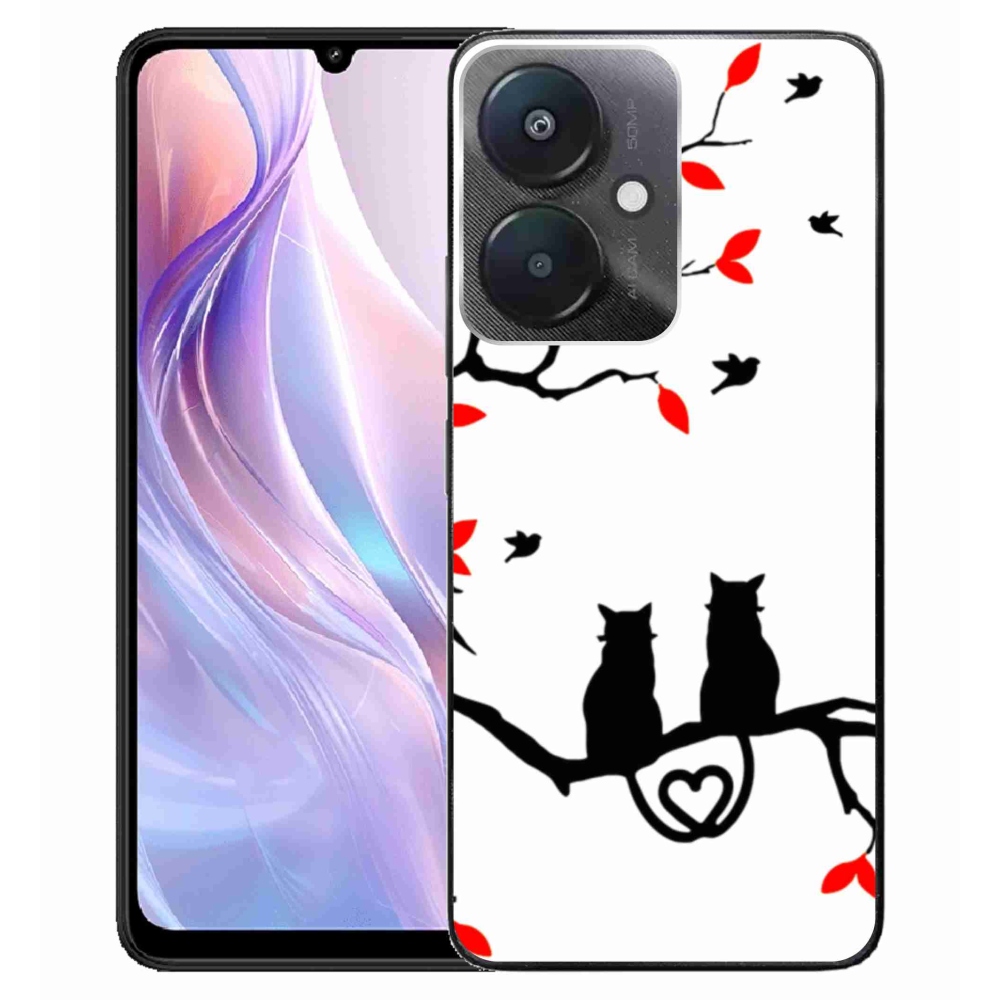 Gél borító mmCase a Xiaomi Redmi 13C 5G számára - macska szeretet