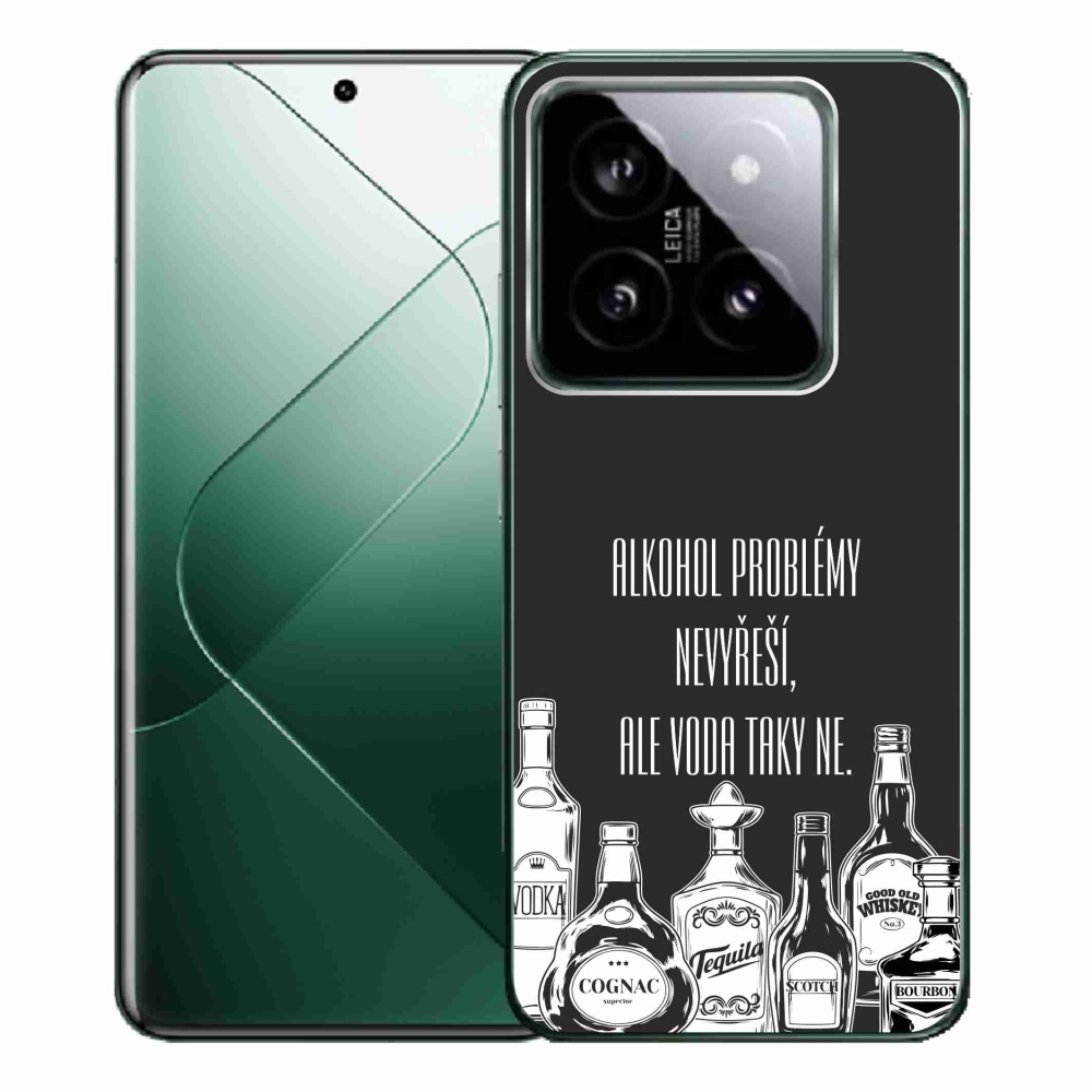 Gél borító mmCase a Xiaomi 14 Pro-hoz - vicces szöveg fekete háttérrel