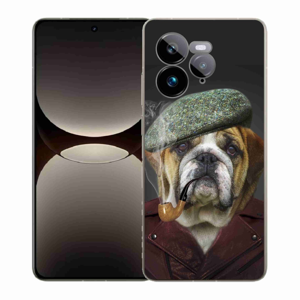 Gél borítás mmCase a Realme GT 7 Pro 5G számára - kutya csővel