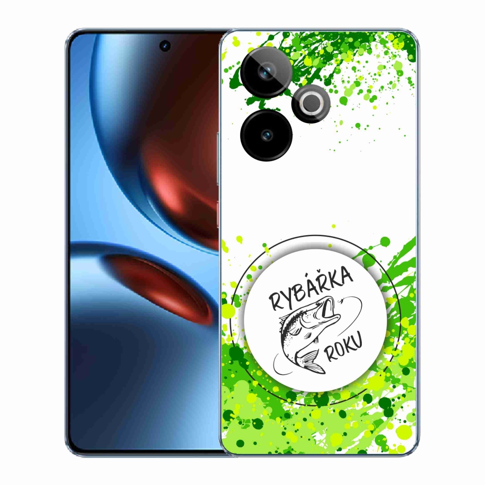 Rugalmas zselés tok mmCase a Realme GT 7 5G/GT 7T 5G képével - az év halásznője fehér háttérrel