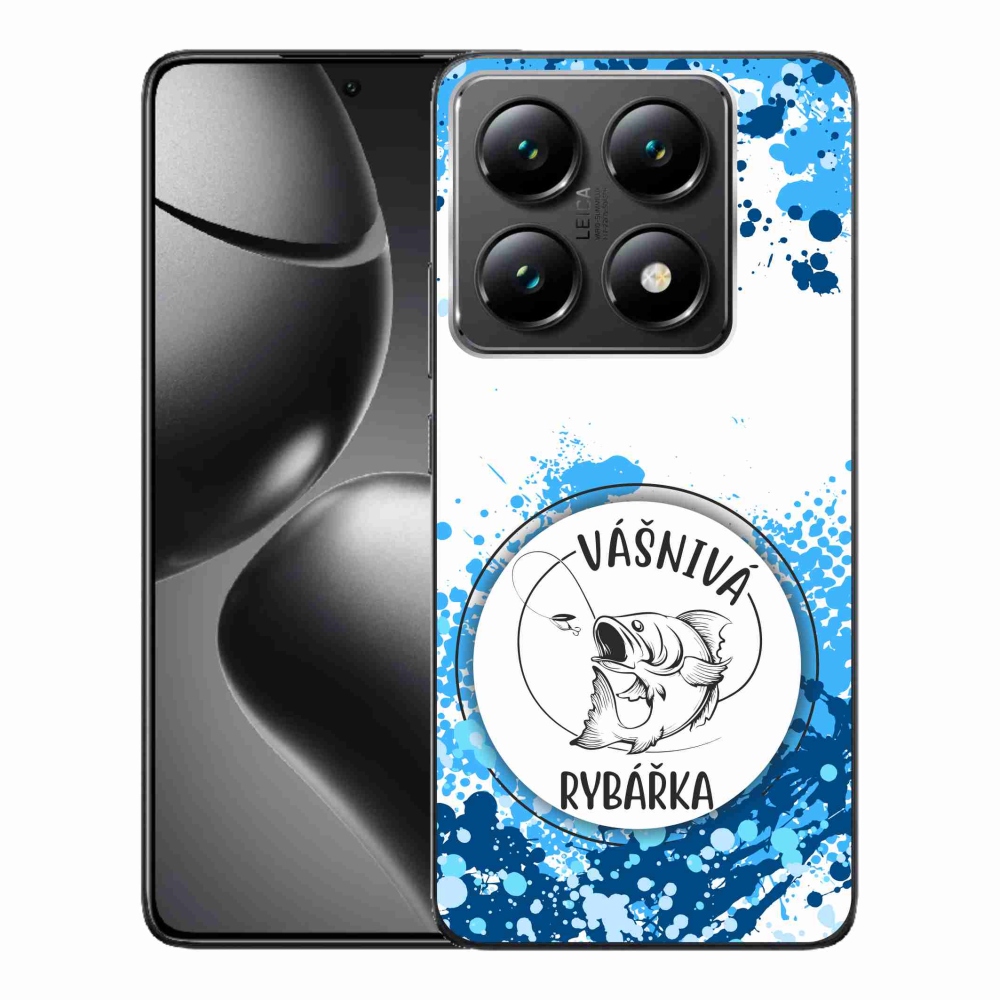 Gél borító mmCase a Xiaomi 14T Pro számára - szenvedélyes halásznő fehér háttérrel