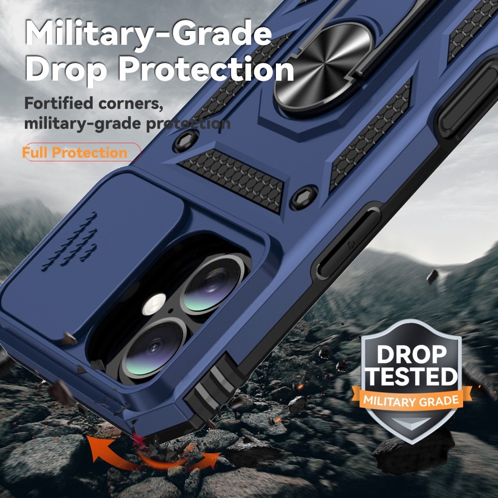 Tartós csúszásálló borító iPhone 16 készülékhez - kék