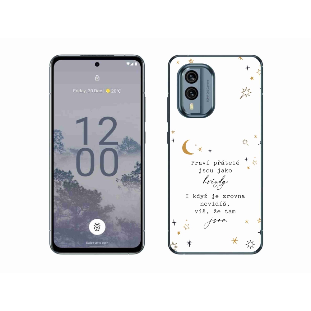 Zselés borítás mmCase a Nokia X30 5G készülékhez - idézem 6 fehér háttér