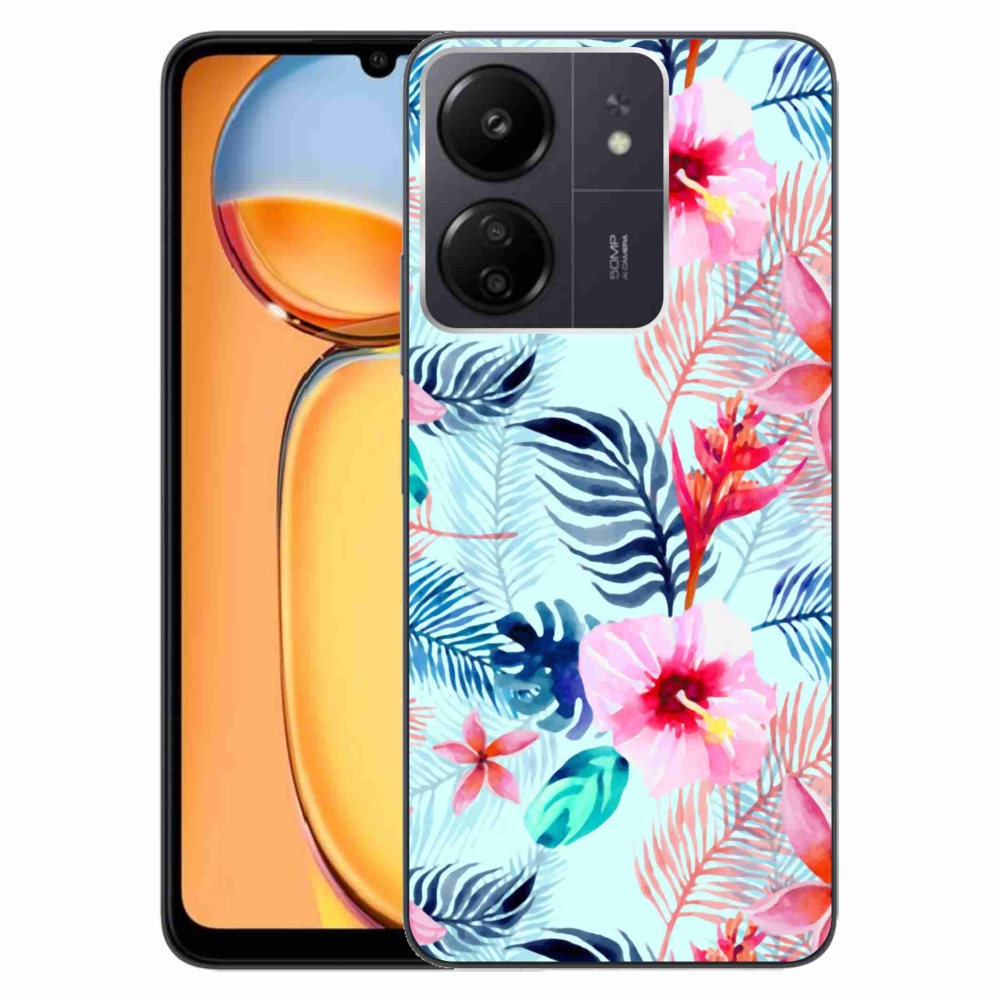 Gél borítás mmCase a Xiaomi Poco C65/Redmi 13C számára - virágok