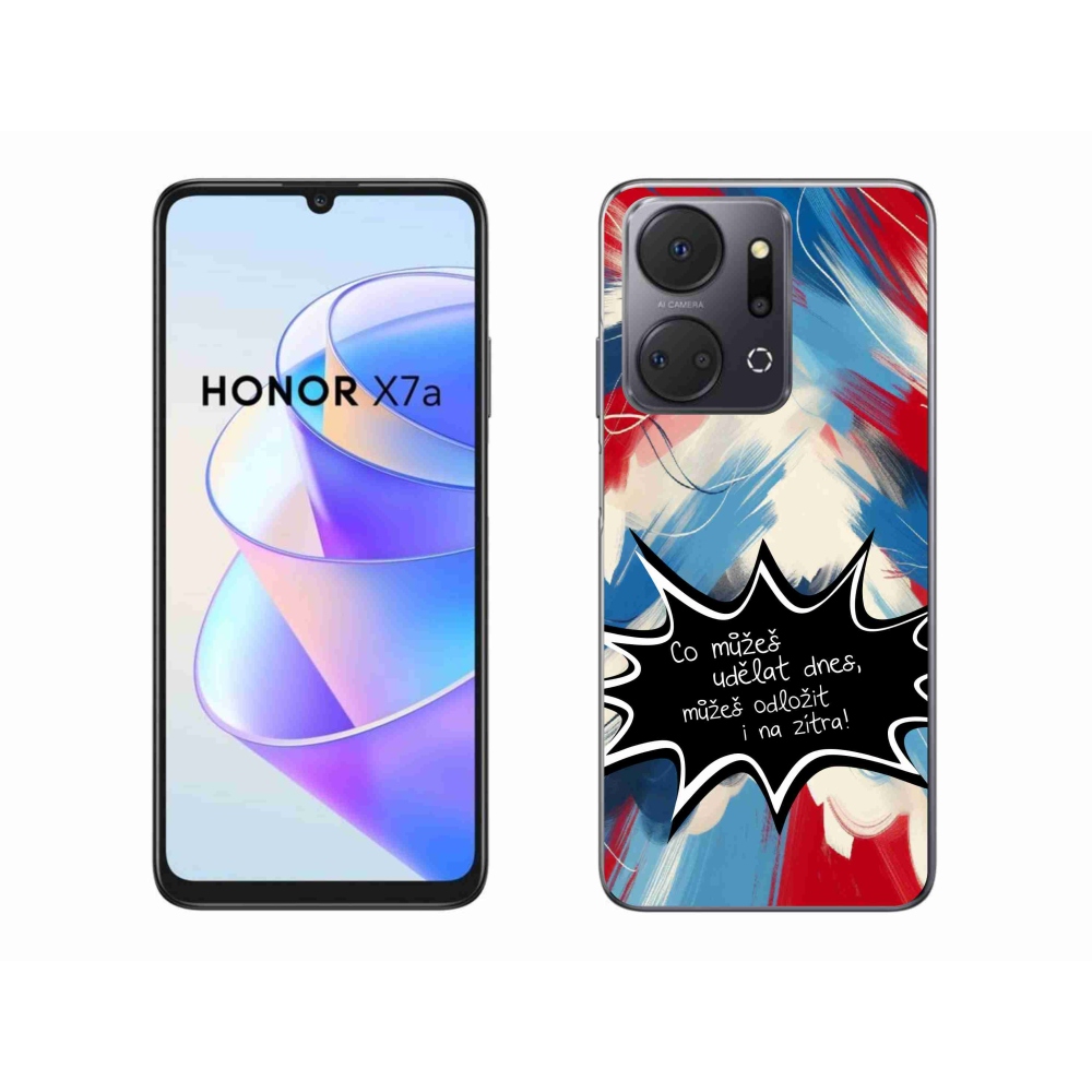 Gél borító mmCase a Honor X7a készülékhez - vicces szöveg 9 fekete háttér