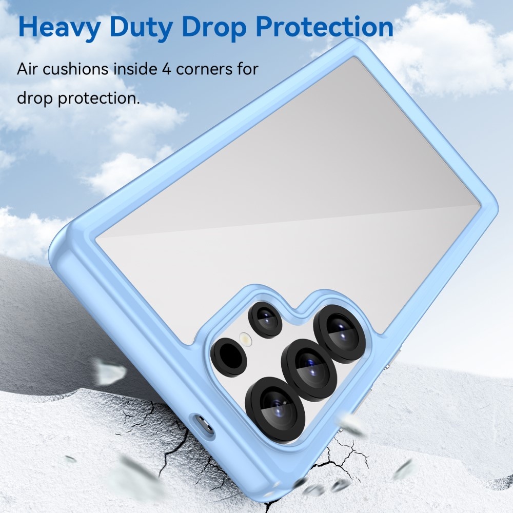 Gél tok kemény hátlappal Samsung Galaxy S25 Ultra készülékhez - kék