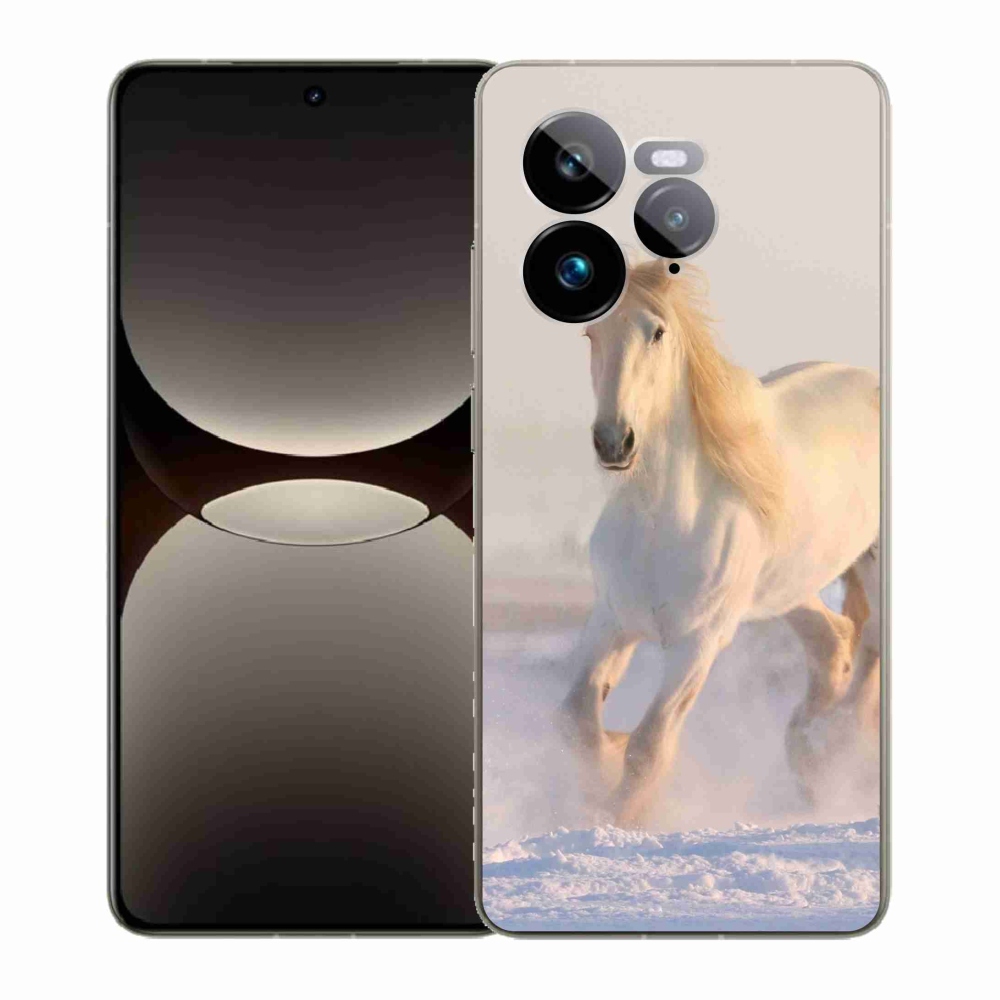 Gél borítás mmCase a Realme GT 7 Pro 5G számára - ló a hóban