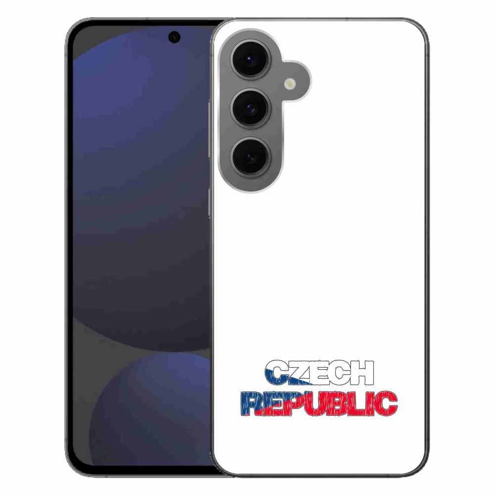 Gél borító mmCase Samsung Galaxy S24 FE - Csehország fehér háttér