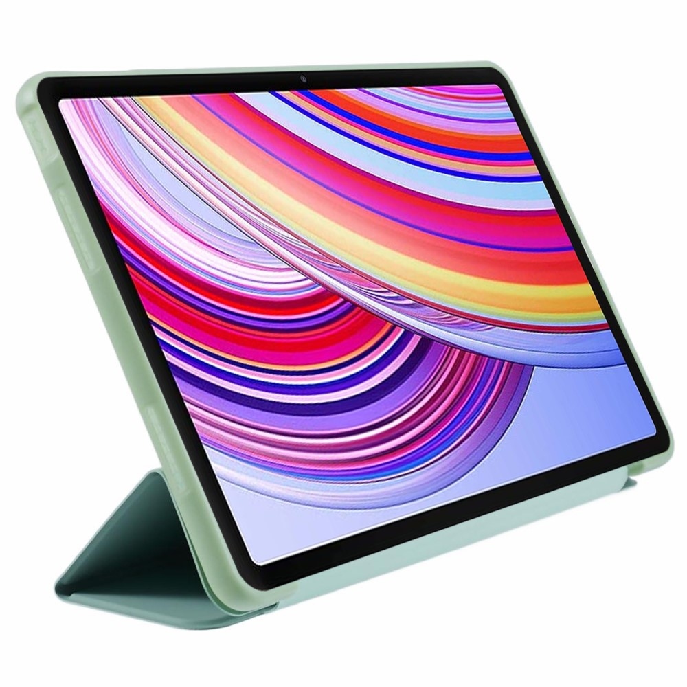 Összecsukható intelligens záró tok Xiaomi Redmi Pad Pro 4G/5G tablethez - világoszöld