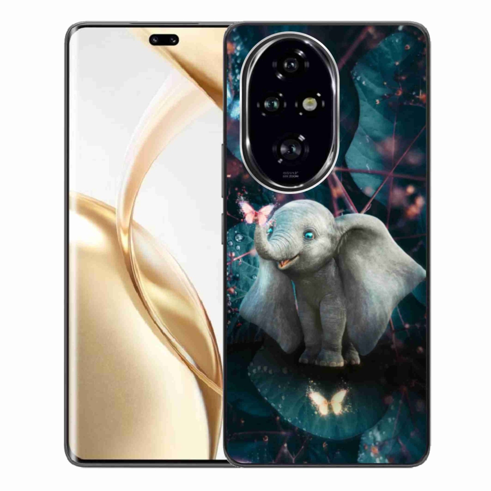 Zselés borítás mmCase a Honor 200 Pro 5G számára - aranyos elefánt