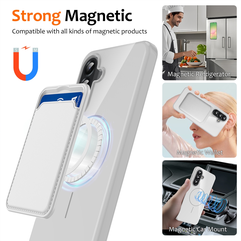 MagSafe zselés tok Samsung Galaxy A17 4G/5G készülékhez - fehér