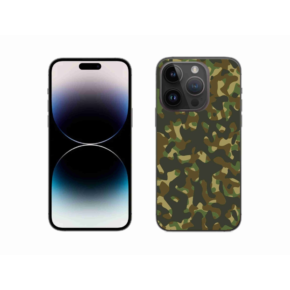 Zselés borítás mmCase iPhone 14 Pro készülékhez - terepszínű minta 1